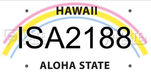 ISA2188 Hawaii License Plate