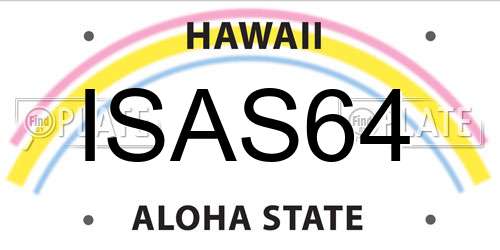 ISAS64 Hawaii License Plate