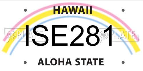 ISE281 Hawaii License Plate