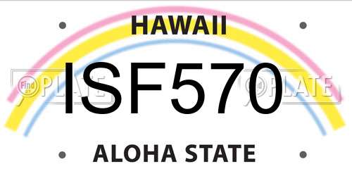 ISF570 Hawaii License Plate