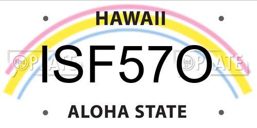 ISF57O Hawaii License Plate