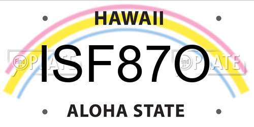 ISF87O Hawaii License Plate