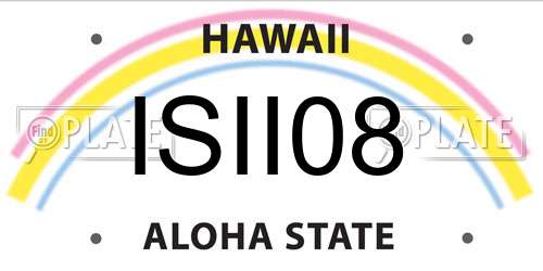 ISII08 Hawaii License Plate