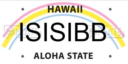 ISISIBB Hawaii License Plate
