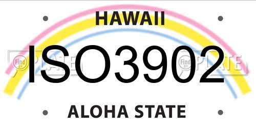 ISO3902 Hawaii License Plate
