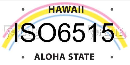 ISO6515 Hawaii License Plate
