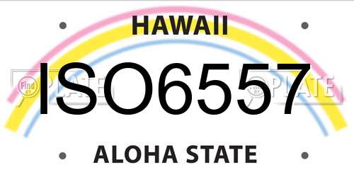 ISO6557 Hawaii License Plate