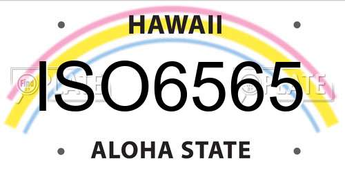 ISO6565 Hawaii License Plate