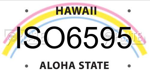 ISO6595 Hawaii License Plate