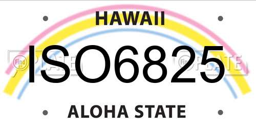 ISO6825 Hawaii License Plate