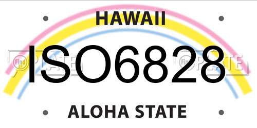 ISO6828 Hawaii License Plate