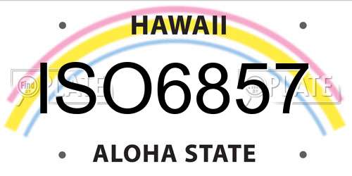 ISO6857 Hawaii License Plate
