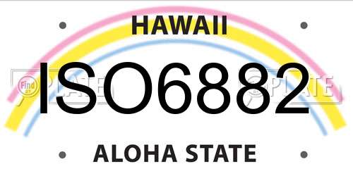ISO6882 Hawaii License Plate