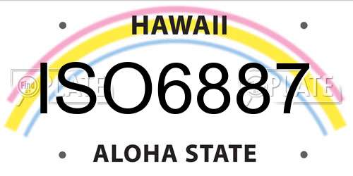 ISO6887 Hawaii License Plate