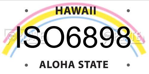 ISO6898 Hawaii License Plate