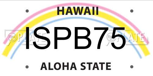 ISPB75 Hawaii License Plate