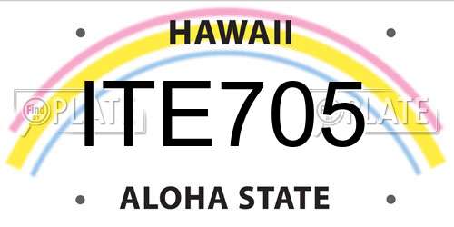 ITE705 Hawaii License Plate