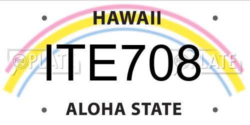 ITE708 Hawaii License Plate