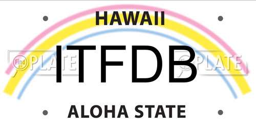 ITFDB Hawaii License Plate