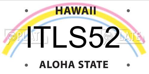 ITLS52 Hawaii License Plate
