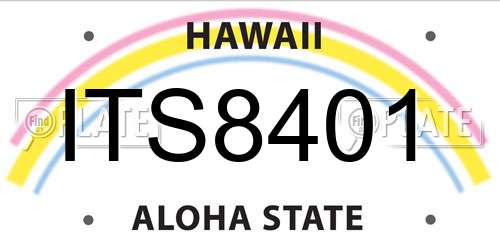 ITS8401 Hawaii License Plate