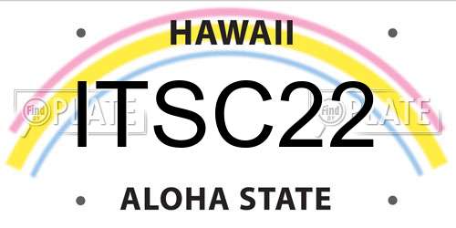 ITSC22 Hawaii License Plate