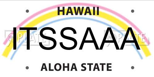 ITSSAAA Hawaii License Plate