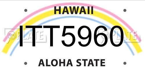 ITT5960 Hawaii License Plate