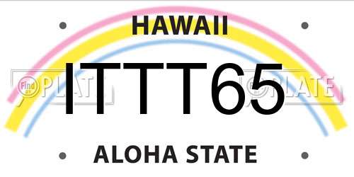ITTT65 Hawaii License Plate