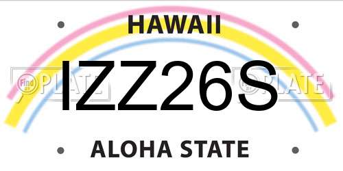 IZZ26S Hawaii License Plate