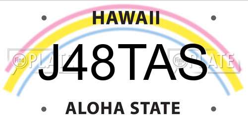 J48TAS Hawaii License Plate