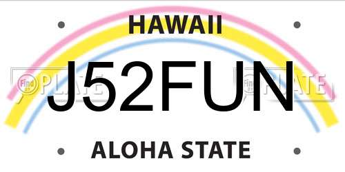 J52FUN Hawaii License Plate
