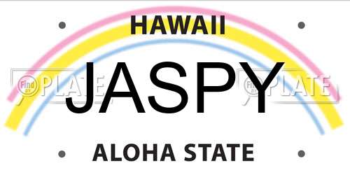 JASPY Hawaii License Plate