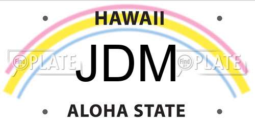 JDM Hawaii License Plate