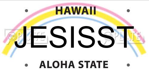 JESISST Hawaii License Plate