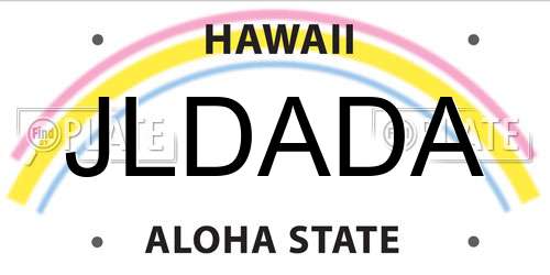 JLDADA Hawaii License Plate