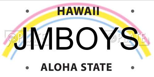 JMBOYS Hawaii License Plate