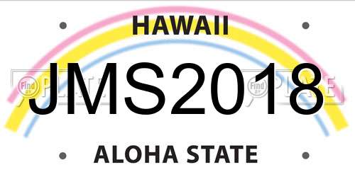JMS2018 Hawaii License Plate
