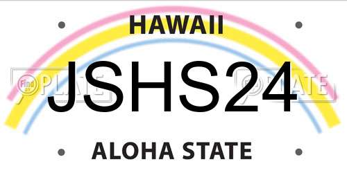 JSHS24 Hawaii License Plate