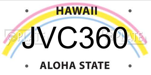 JVC360 Hawaii License Plate