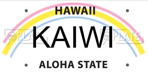KAIWI Hawaii License Plate