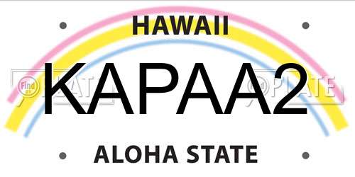 KAPAA2 Hawaii License Plate