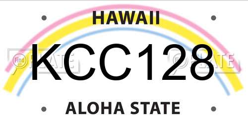 KCC128 Hawaii License Plate