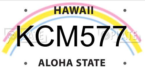 KCM577 Hawaii License Plate