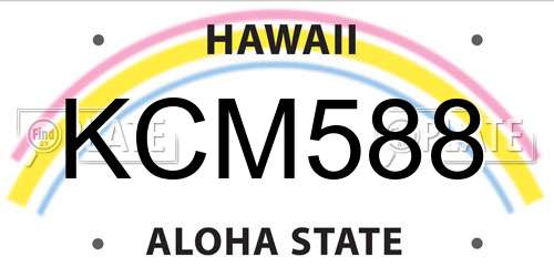 KCM588 Hawaii License Plate