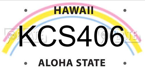KCS406 Hawaii License Plate
