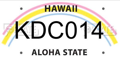 KDC014 Hawaii License Plate