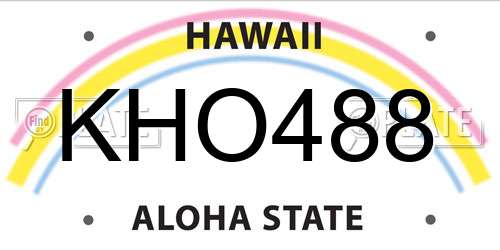 KHO488 Hawaii License Plate