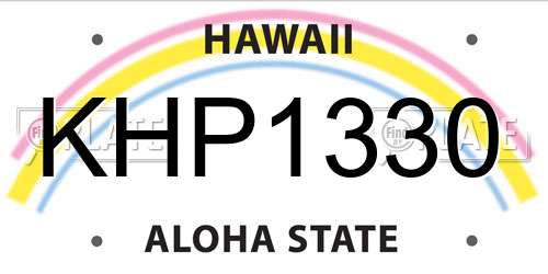 KHP1330 Hawaii License Plate