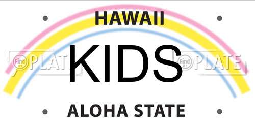 KIDS Hawaii License Plate